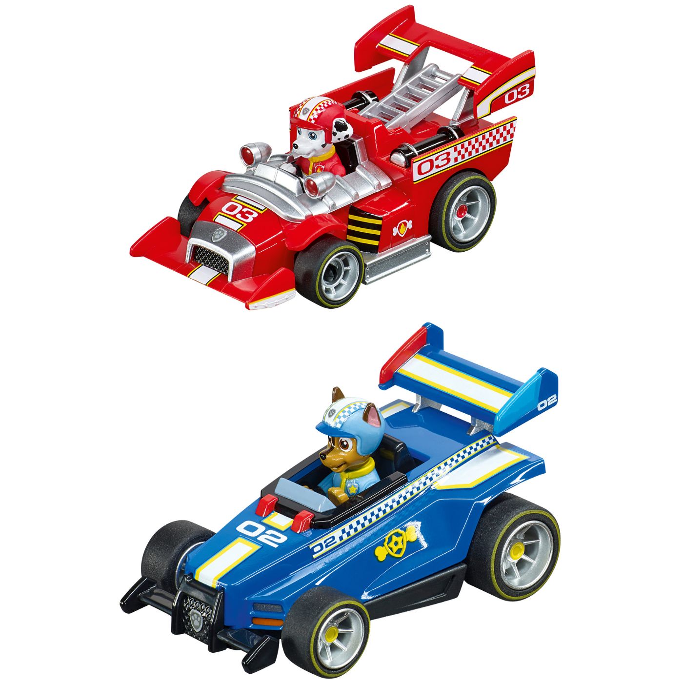 Carrera GO!!! PAW Patrol – Ready Race Rescue Slot Car Set | 1:43 Scale Track with Chase & Marshall Cars