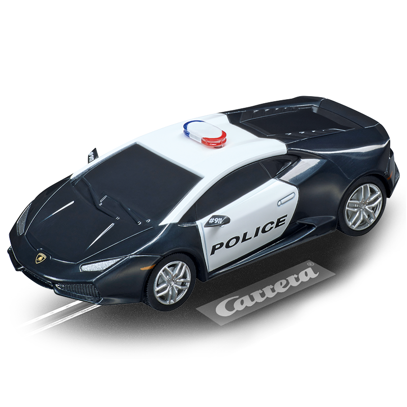Carrera GO!!! Speed 'n' Chase Slot Car Set – 1:43 Scale Ferrari F12 vs Lamborghini Huracán Police Chase