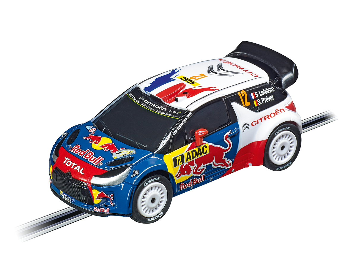 Carrera GO!!! Super Rally Slot Car Racing Set – 1:43 Scale Rally Track with Citroën DS3 WRC Cars