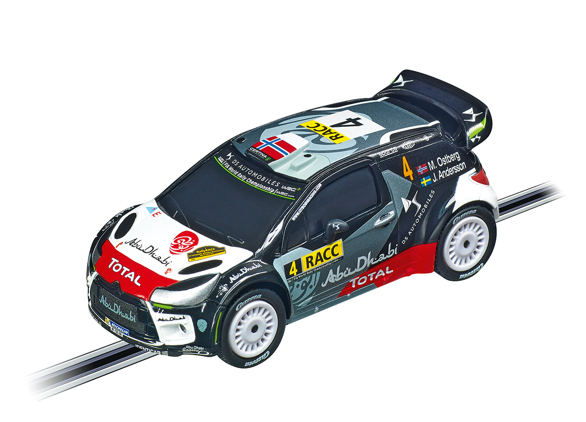 Carrera GO!!! Super Rally Slot Car Racing Set – 1:43 Scale Rally Track with Citroën DS3 WRC Cars