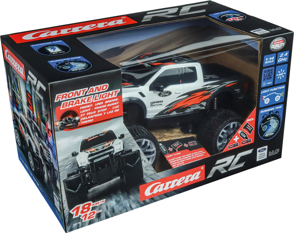 Carrera RC Ford F-150 Raptor 1:14 – White Flame 2.4GHz Truck
