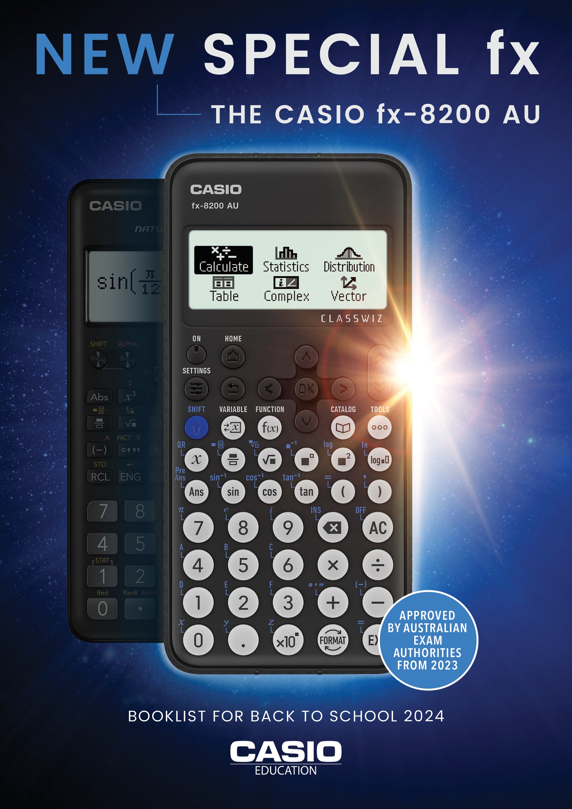 Casio FX-8200 AU Scientific Calculator Black