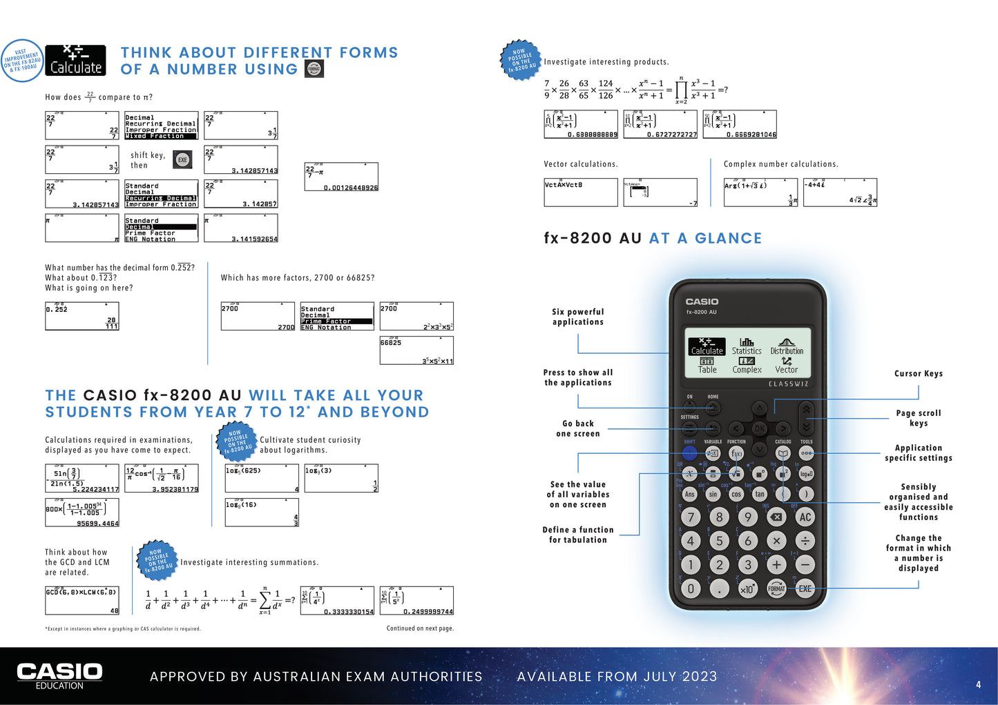 Casio FX-8200 AU Scientific Calculator Black