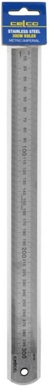 Celco Ruler Stainless Steel 30cm Hangsell