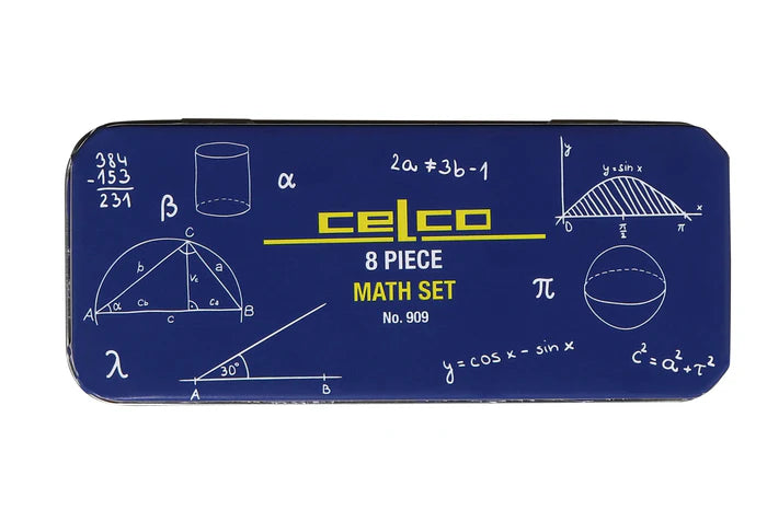 Celco 8 Piece Maths Set 909 with Compass