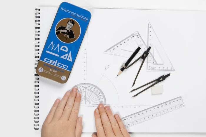 Celco 8 Piece Maths Set 909 with Compass