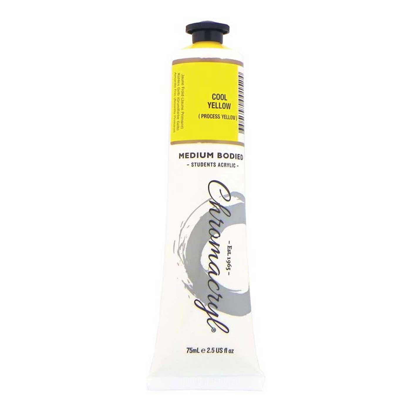 Chromacryl Student Acrylic Paint 75ml Cool Yellow