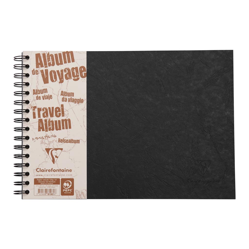 Clairefontaine Age Bag Travel Album Visual Diary A4 Black