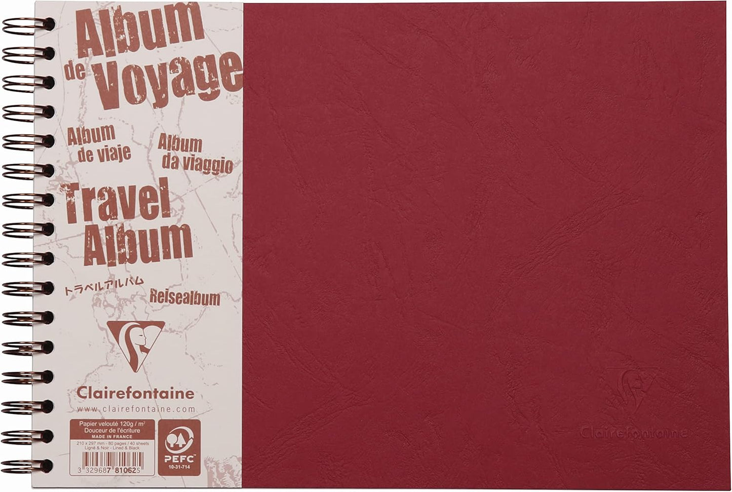 Clairefontaine Age Bag Travel Album Visual Diary A4 Red