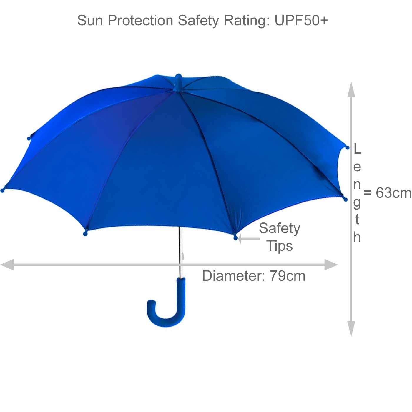 Clifton Kids Safety Umbrella UPF50+ Sun Protection Royal