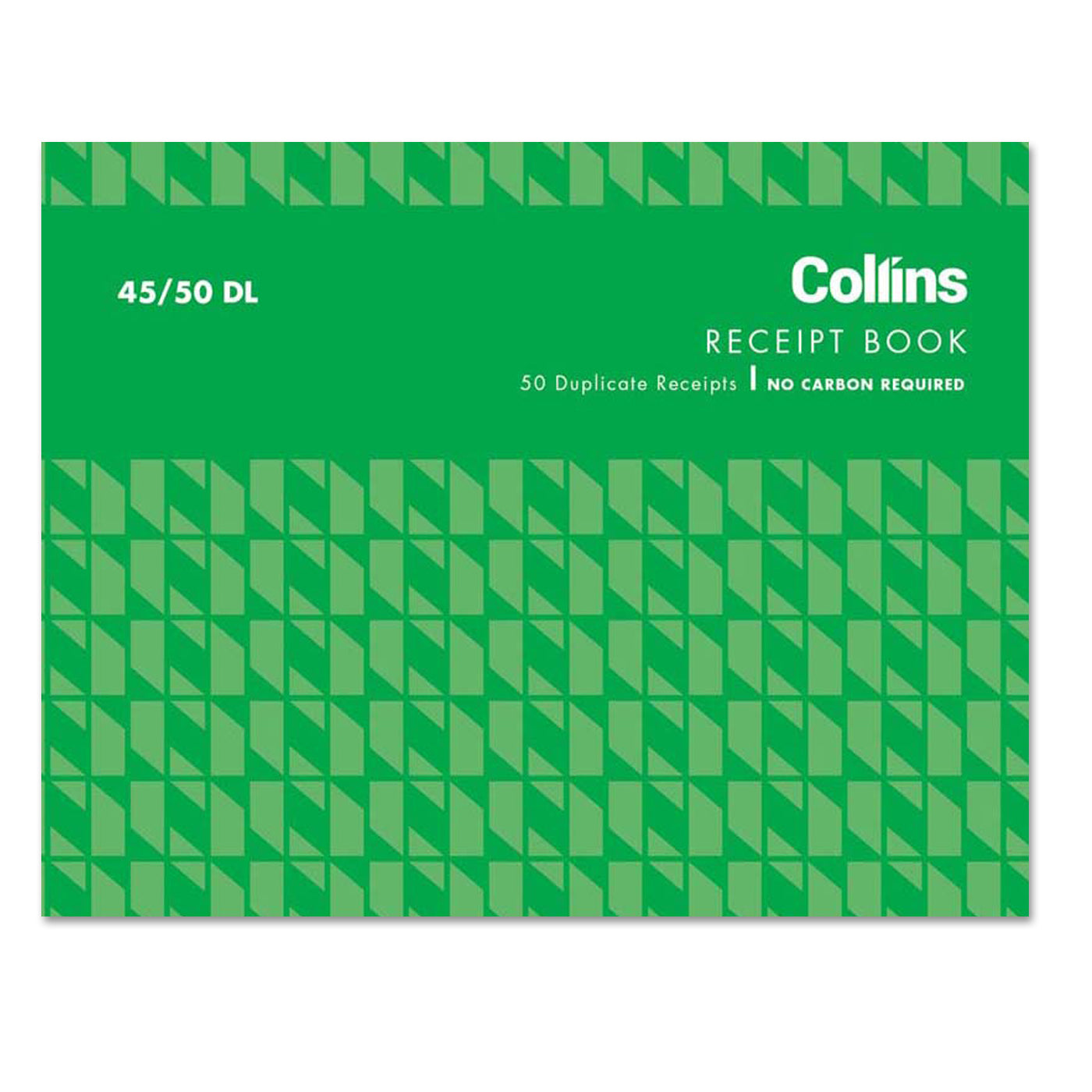 Collins Cash Receipt 45/50DL No Carbon Required 50 Duplicate Receipts
