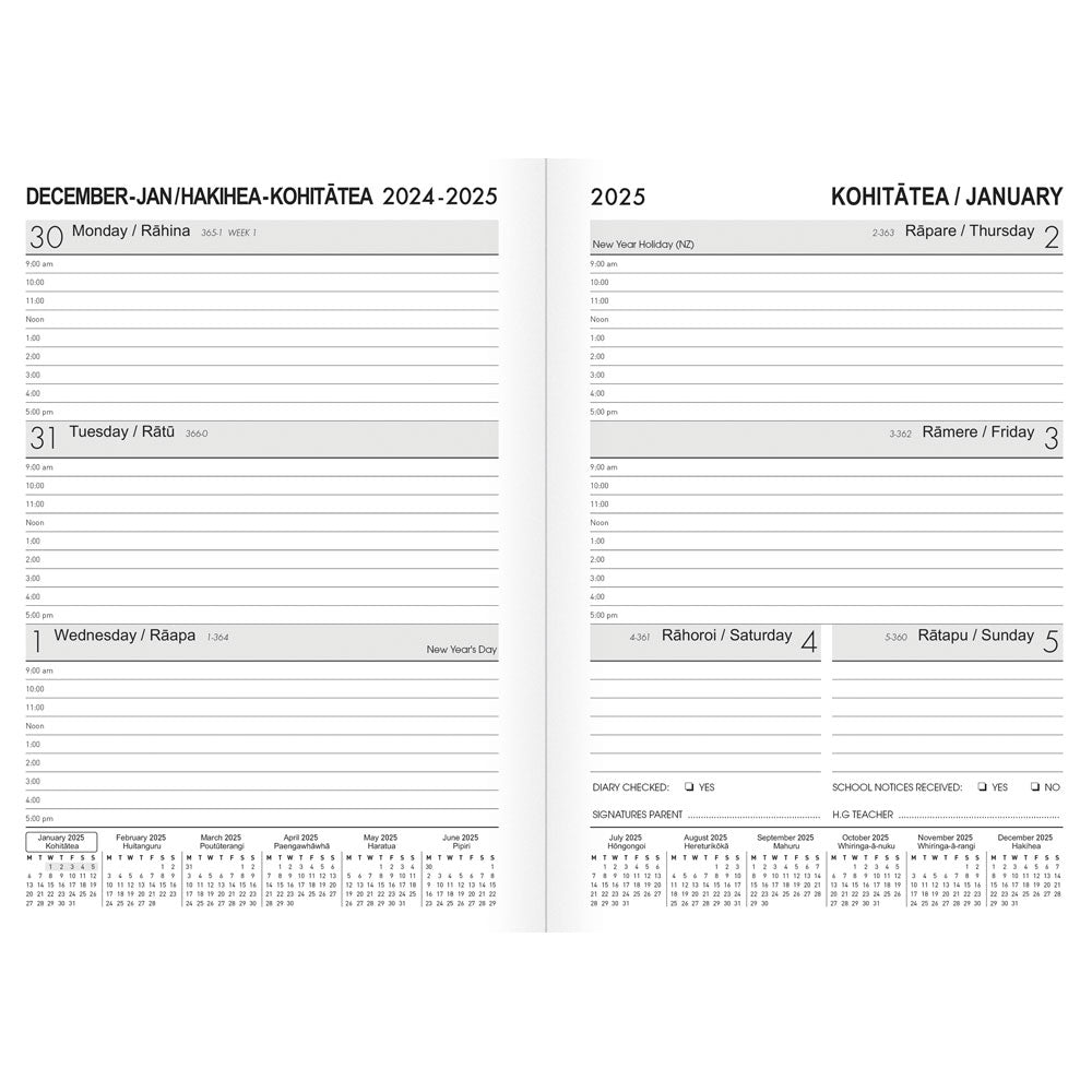 Collins 2025 Students Diary A53 Week to View Odd Year 148 x 210mm