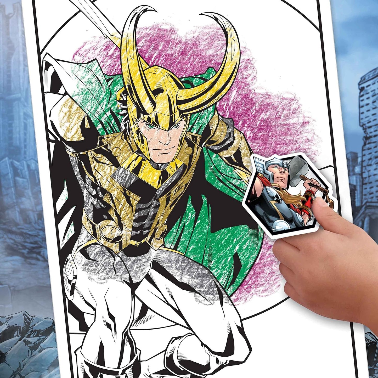 Crayola Colour & Sticker Book 32 Pages Marvel Avengers