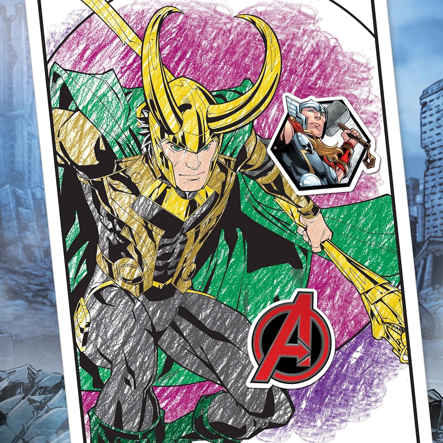 Crayola Colour & Sticker Book 32 Pages Marvel Avengers
