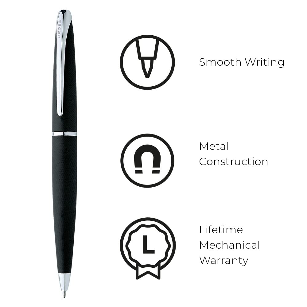 Cross Ballpoint Pen ATX Basalt Medium Tip Black