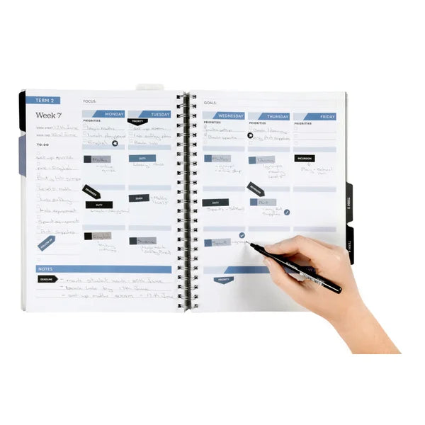 Cumberland 2025 Teachers Planner Diary A4 Navy