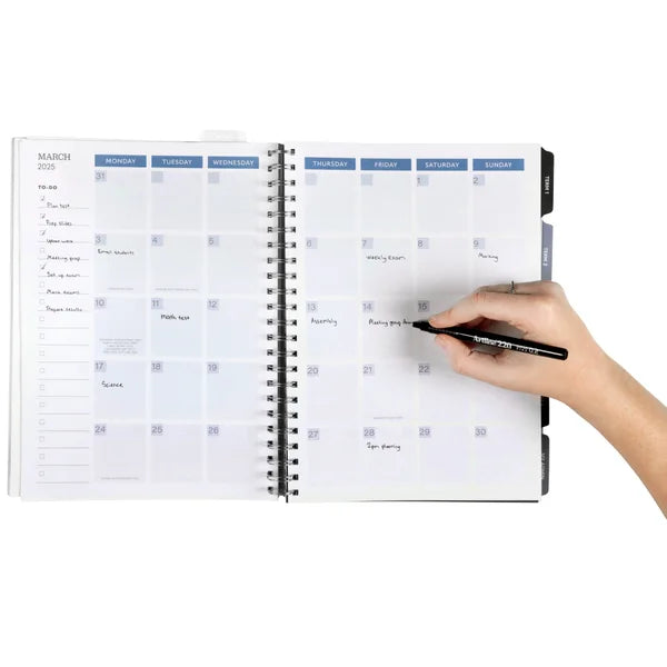 Cumberland 2025 Teachers Planner Diary A4 Navy