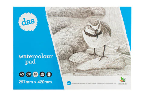 DAS Watercolour Pad 300gsm Wrybill 12 Sheets A3