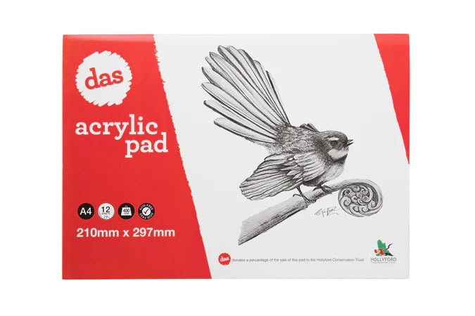 Das Acrylic Pad Piwakwaka 400gsm Woven Texture 12 Sheets A4