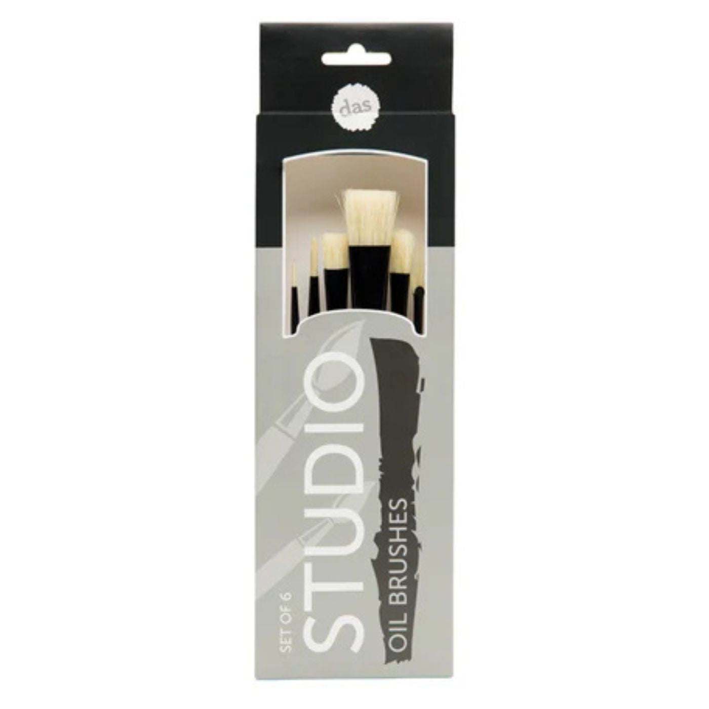 Das Studio Artists Oil Brush Synthetic Hair Set of 6
