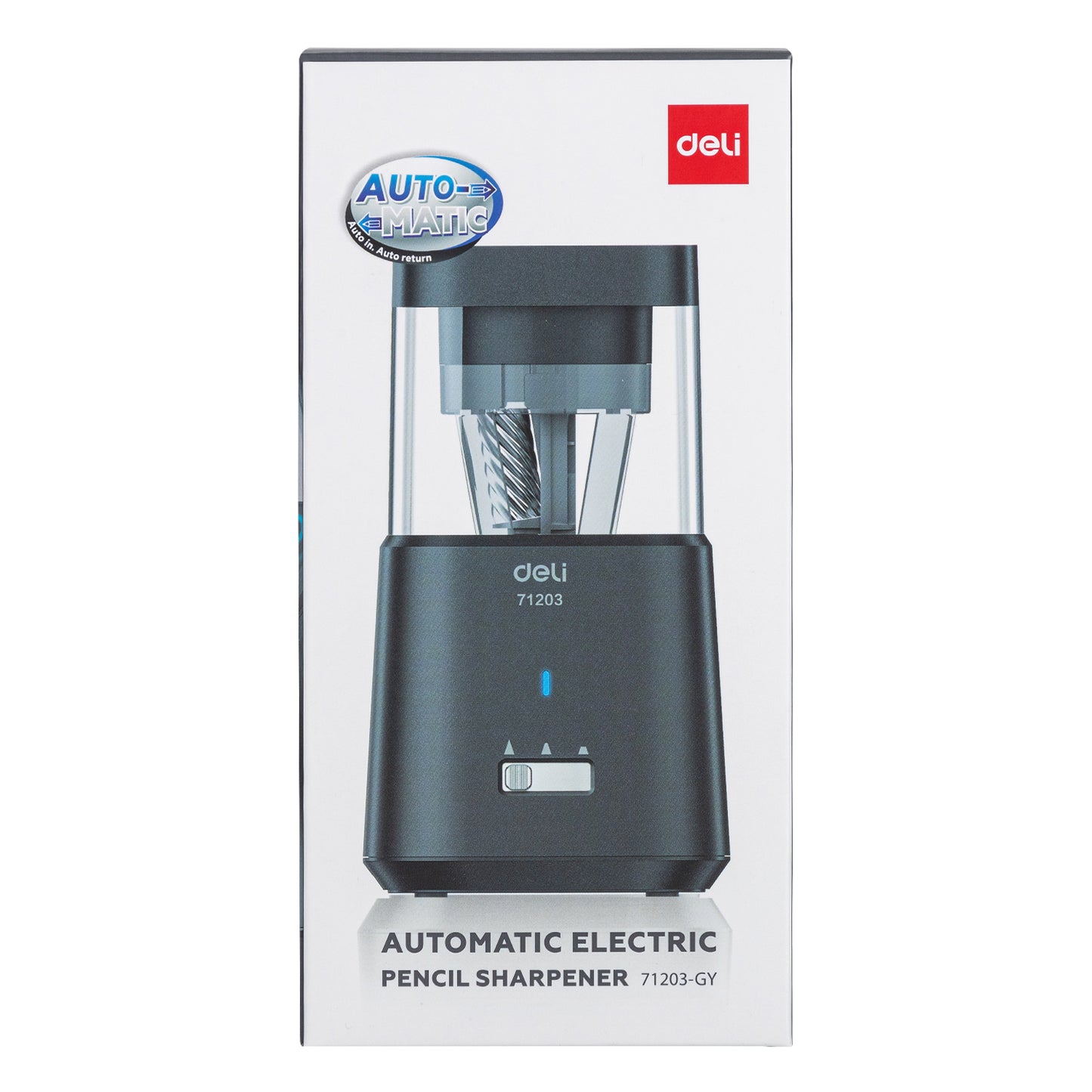 Deli Automatic Electric Pencil Sharpener E71203-GY for 6.9-8mm Pencils