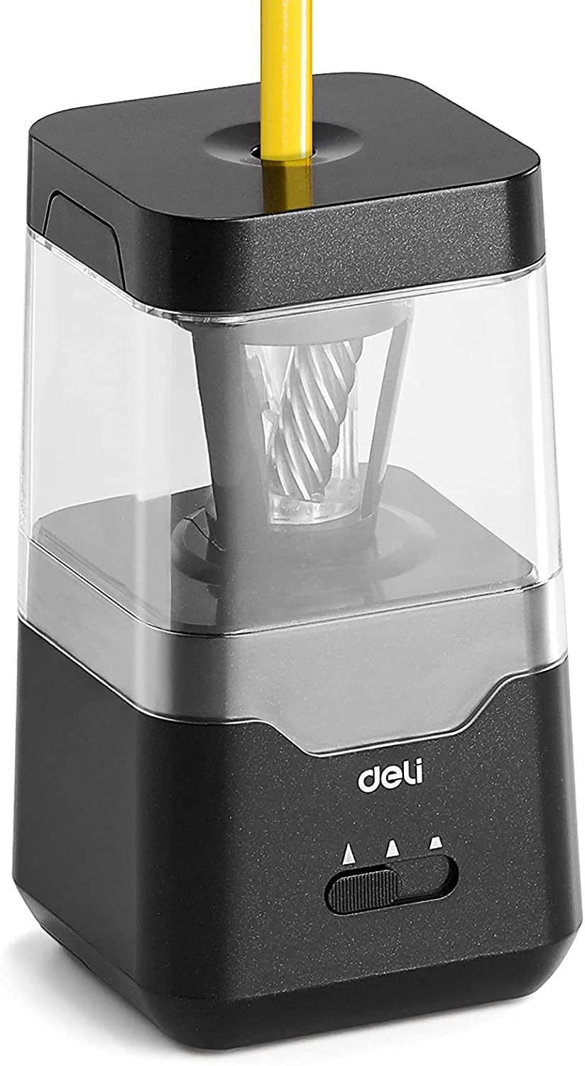 Deli Automatic Electric Pencil Sharpener E71203-GY for 6.9-8mm Pencils