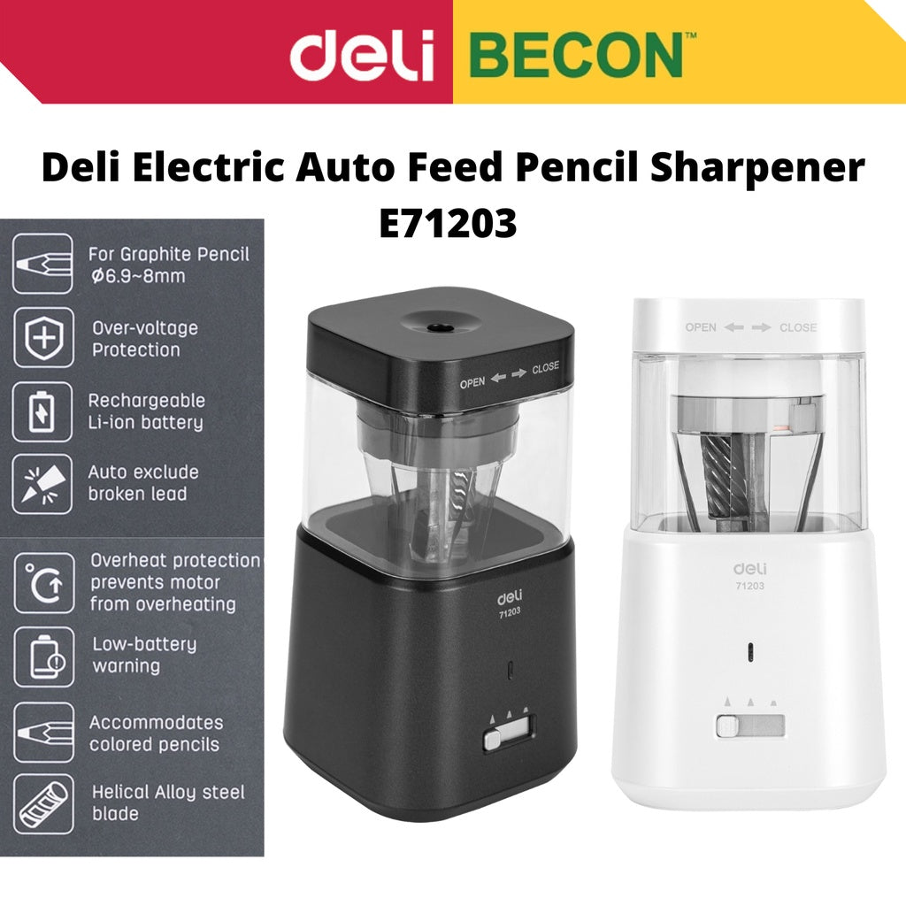 Deli Automatic Electric Pencil Sharpener E71203-GY for 6.9-8mm Pencils