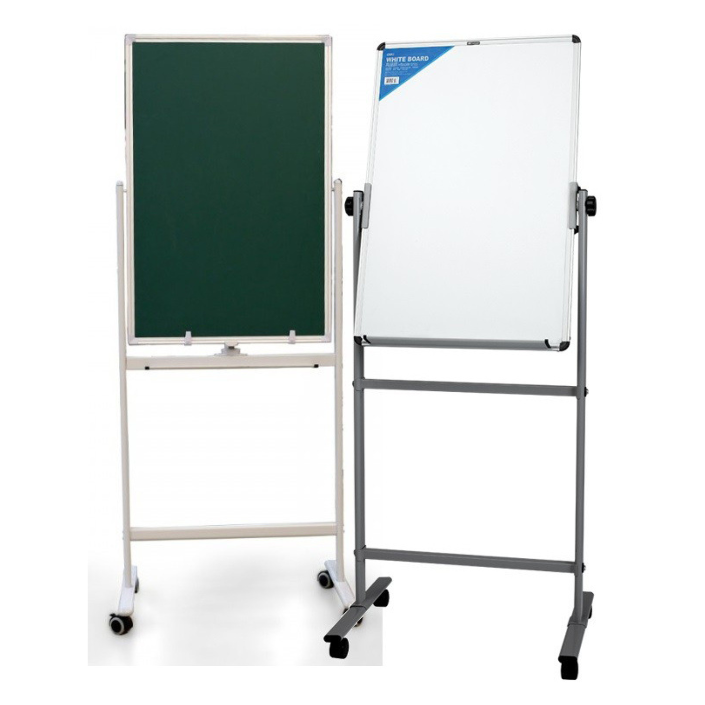 Deli Combo Mobile Whiteboard & Chalkboard 600x900mm