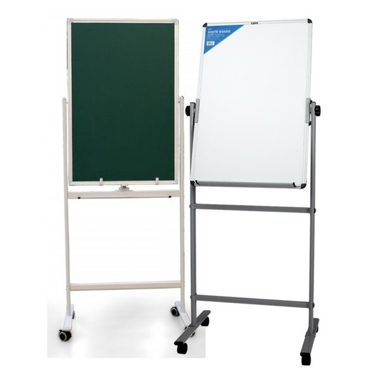Deli Combo Mobile Whiteboard & Chalkboard 600x900mm