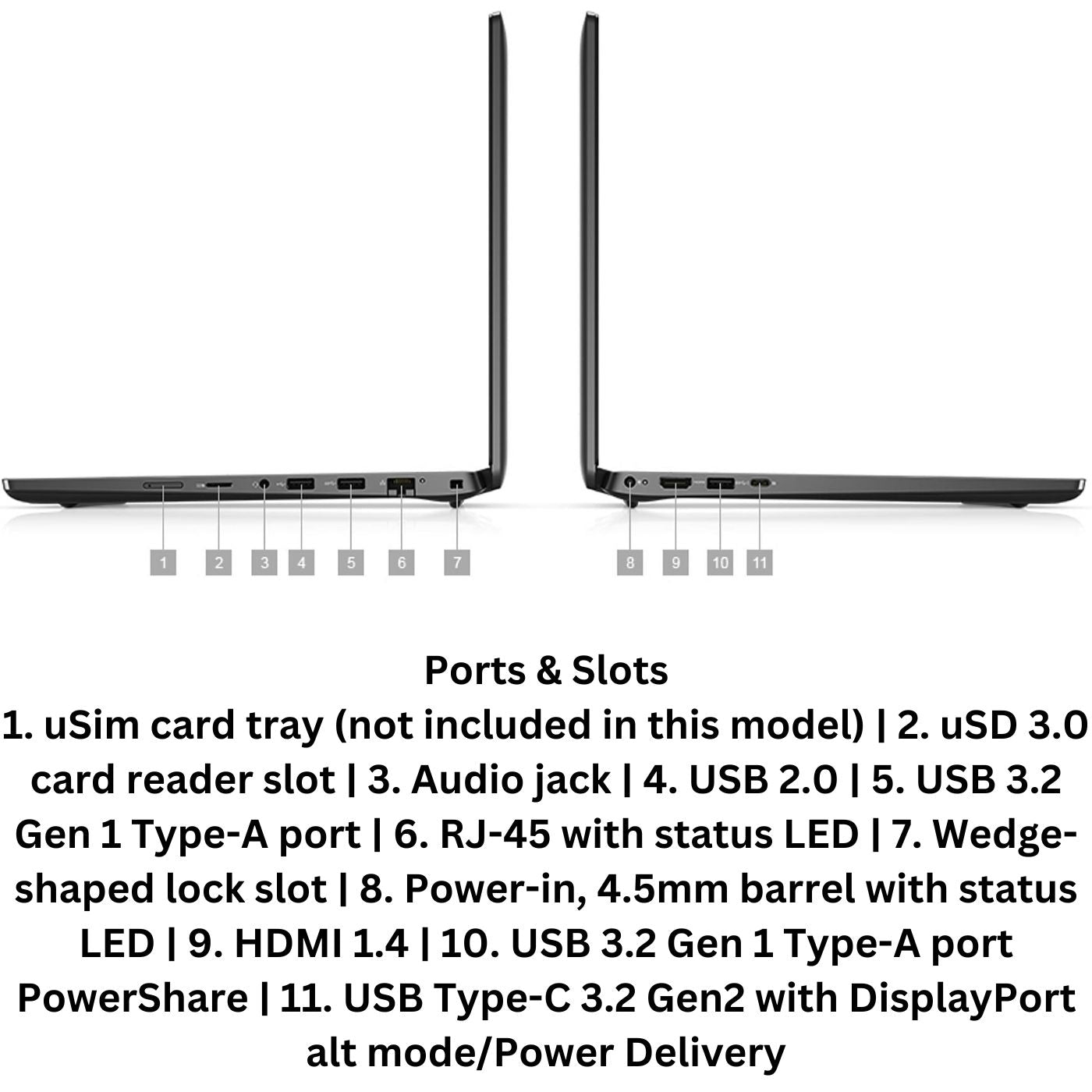 Dell Latitude Laptop Full-HD 14" Screen Intel 16GB 512GB HD Camera Wi-Fi 6