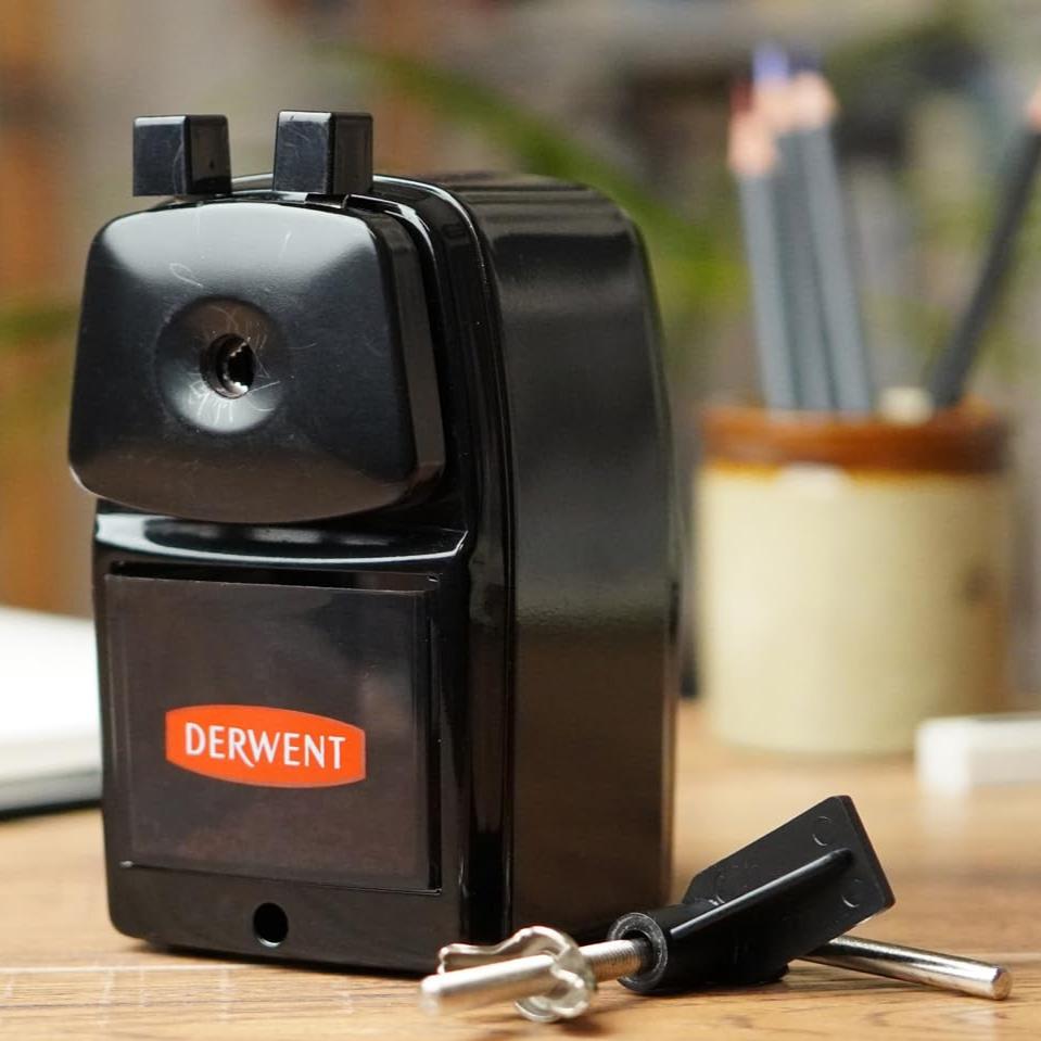 Derwent Super Point Pencil Sharpener Rotary with Desk Clamp