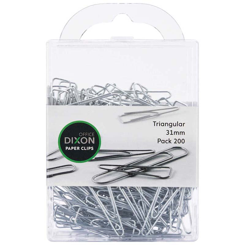 Dixon Paper Clips Silver 31mm Tri Pack 200