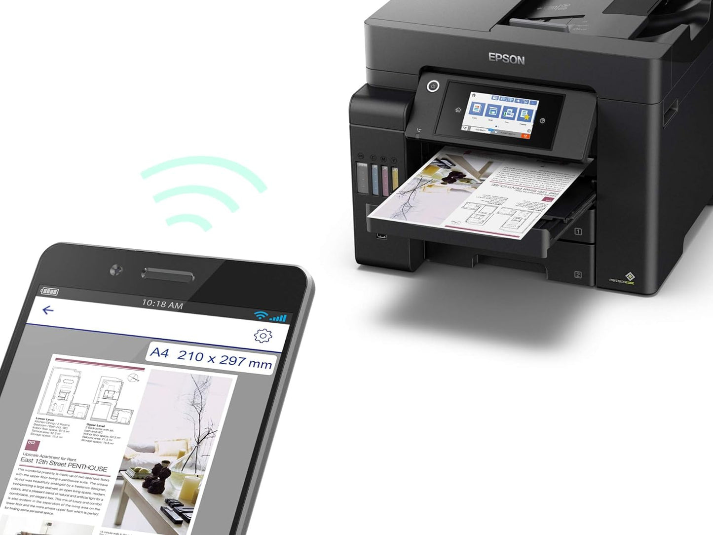 EPSON EcoTank A4 All-in-One 4.3" Touchscreen Wireless Fast Speed Printer