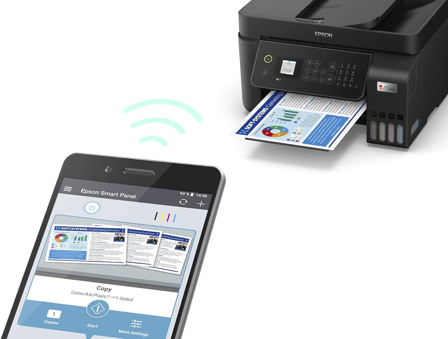EPSON EcoTank ET-4800 Inkjet Printer Wireless Multi-function A4