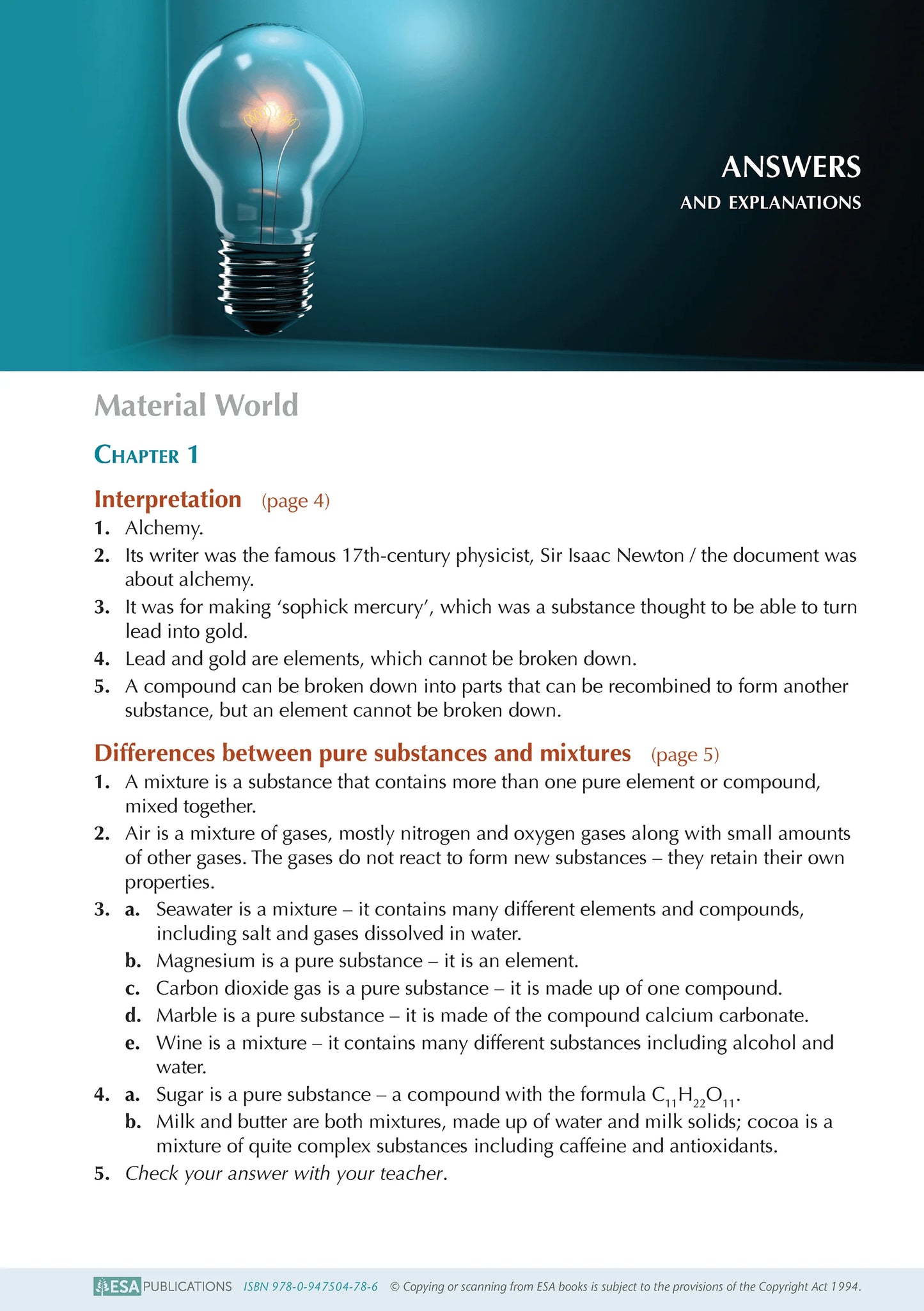 ESA Study Guide Year 10 Science