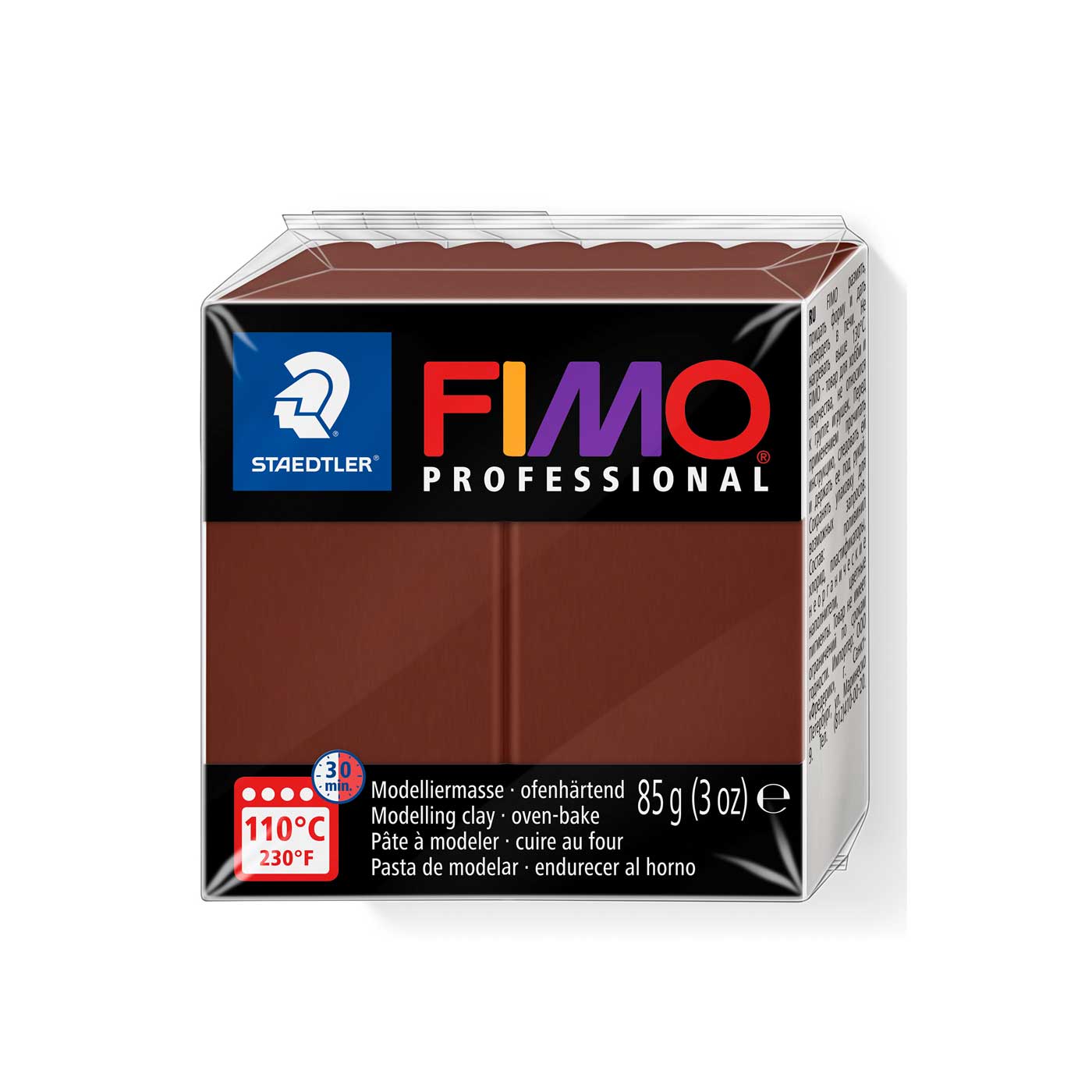 FIMO Professional Modelling Clay 8004 Oven Bake 85g Chocolate