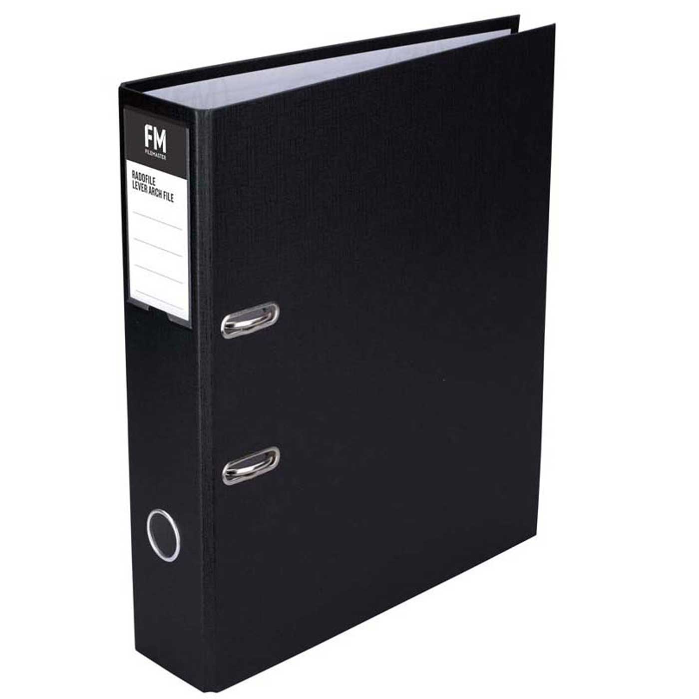 FM Binder Radofile Lever Arch File Foolscap Black