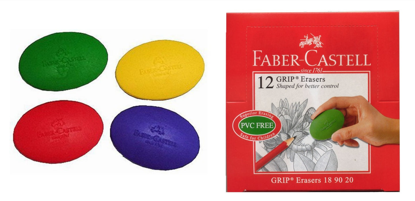 Faber-Castell Grip Eraser Oval Assorted