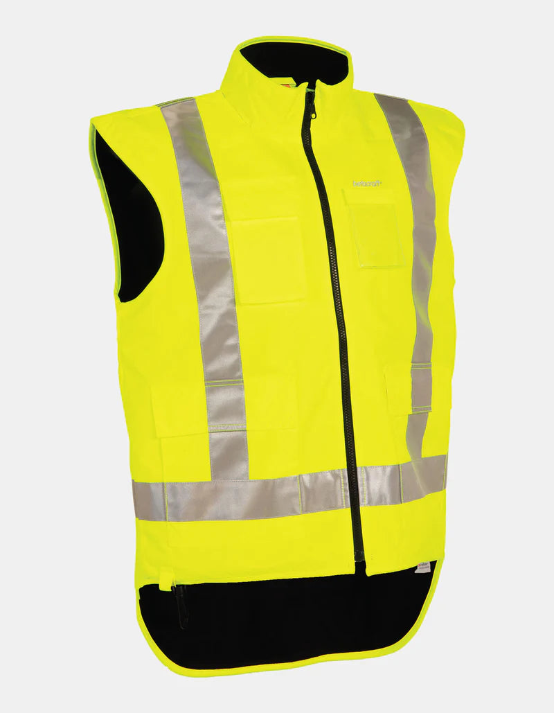 Flexviz 100% Waterproof Breathable High Visibility Vest Lime