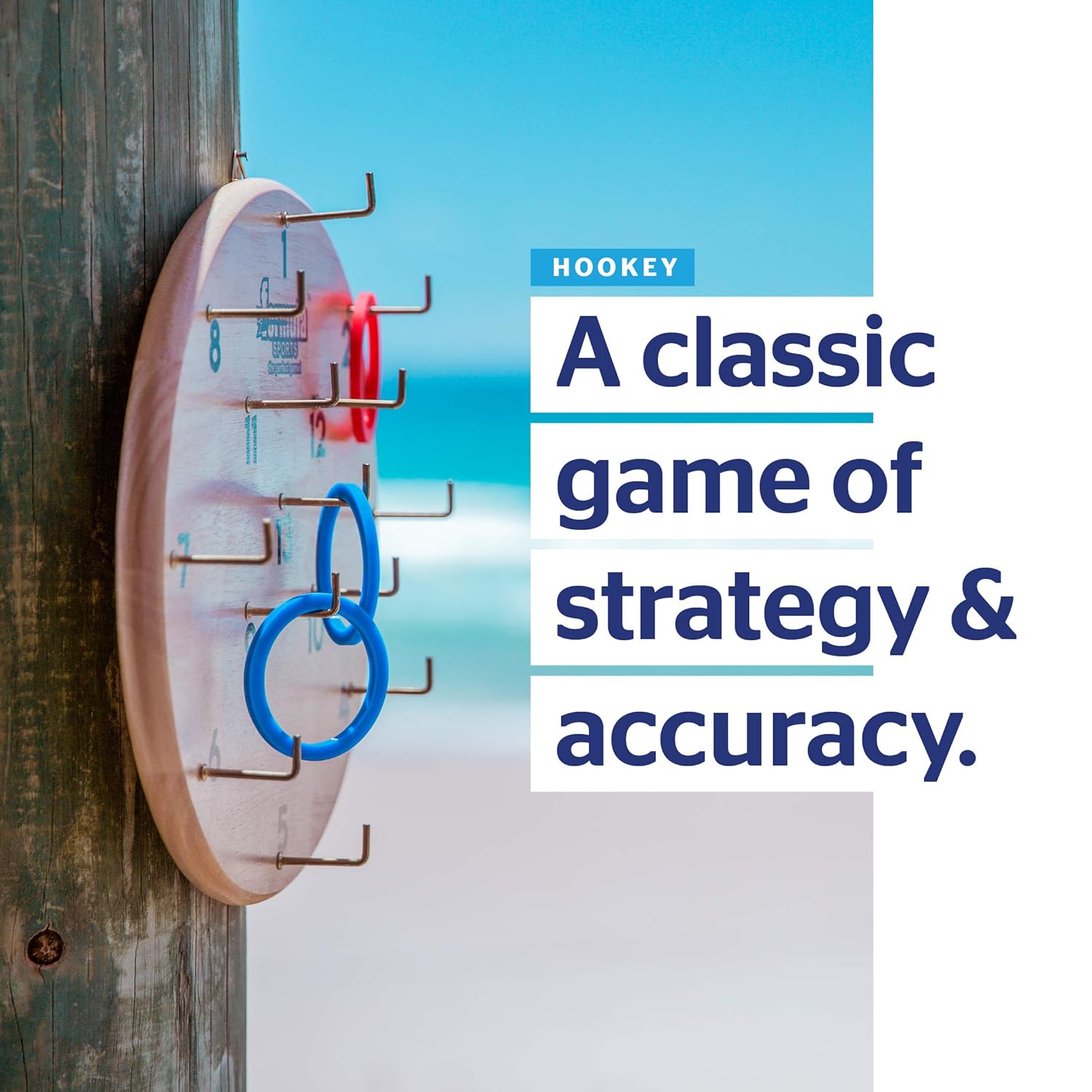 Formula Sports Hookey Set – Classic Rubberwood Ring Toss Game for All Ages