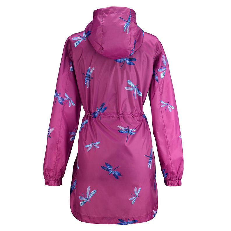 Galleria Designer 100% Waterproof Raincoat Compact Pack-a-Way Dragonfly Size S to XL