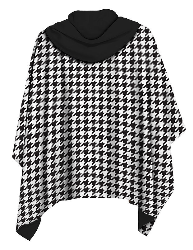 Galleria Reversible RainCape Magnetic Closure Houndstooth Free Size