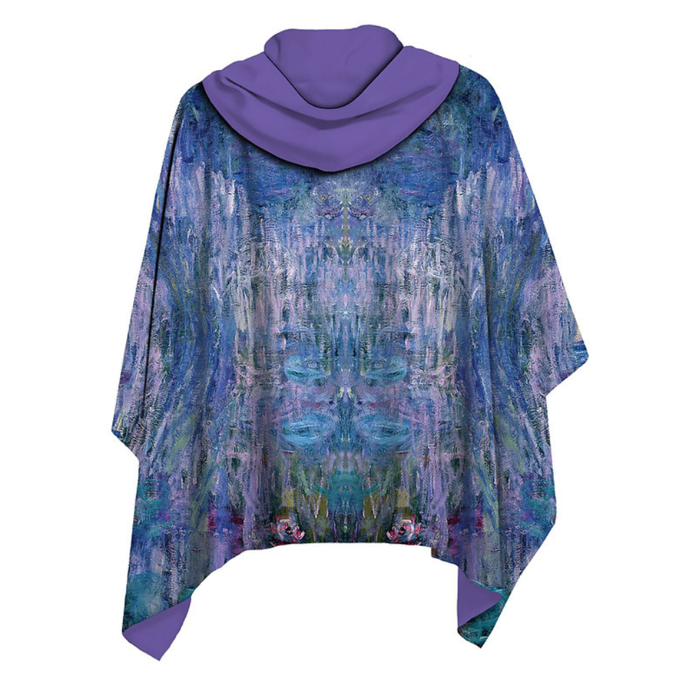 Galleria Reversible RainCape Magnetic Closure Waterlilies and Reflection Free Size