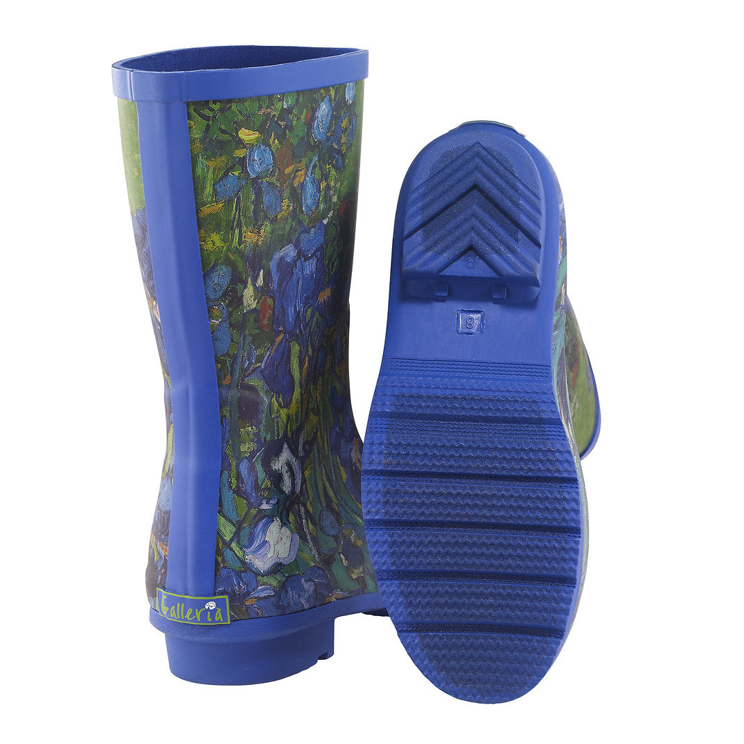 Galleria Women's Premium Mid-Calf Van Gogh Irises Size 7 to 11