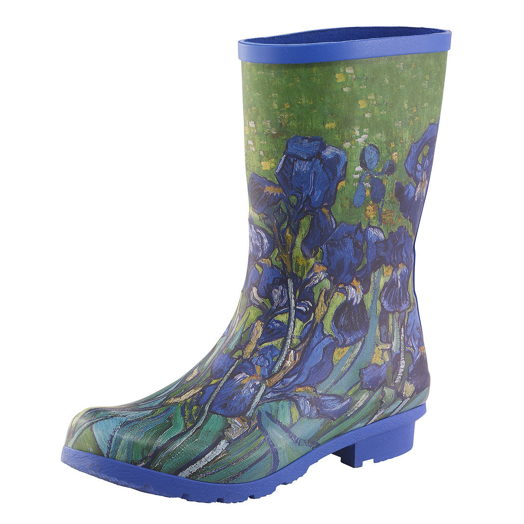 Galleria Women's Premium Mid-Calf Van Gogh Irises Size 7 to 11