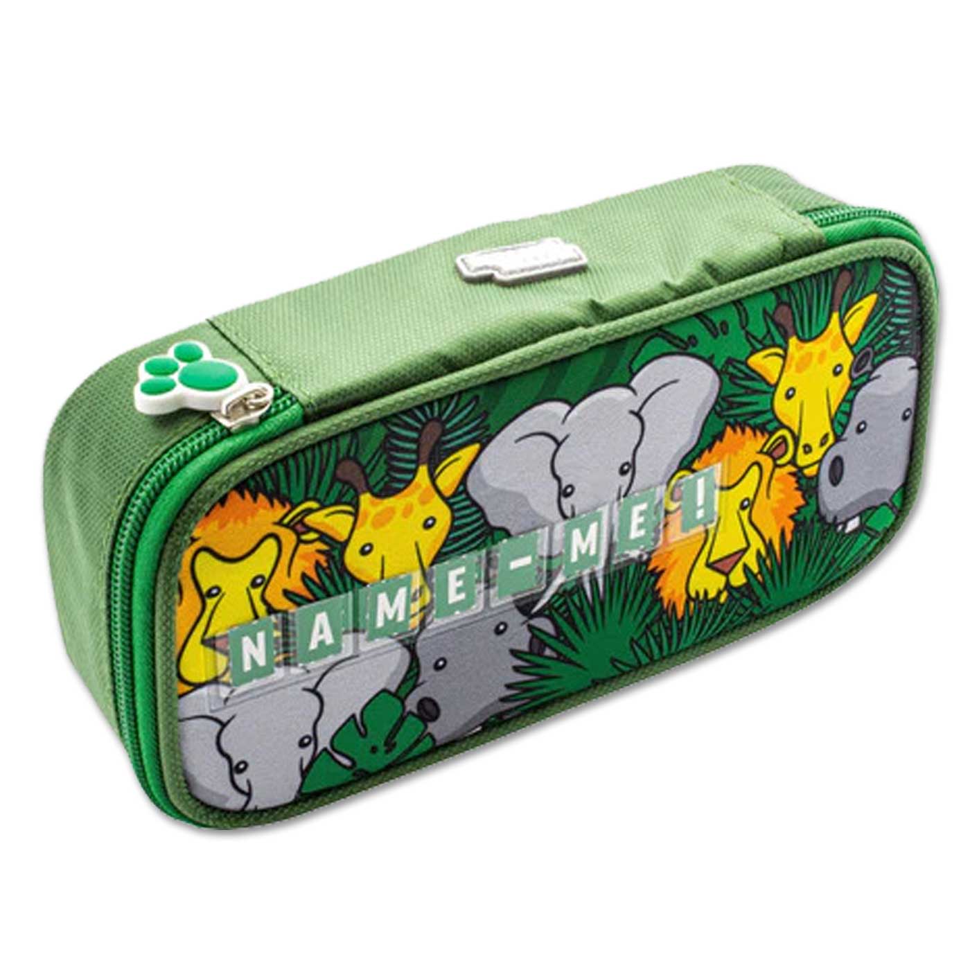 Glitter Critter Pencil Case NameMe! 8 Letter Slots Jungle