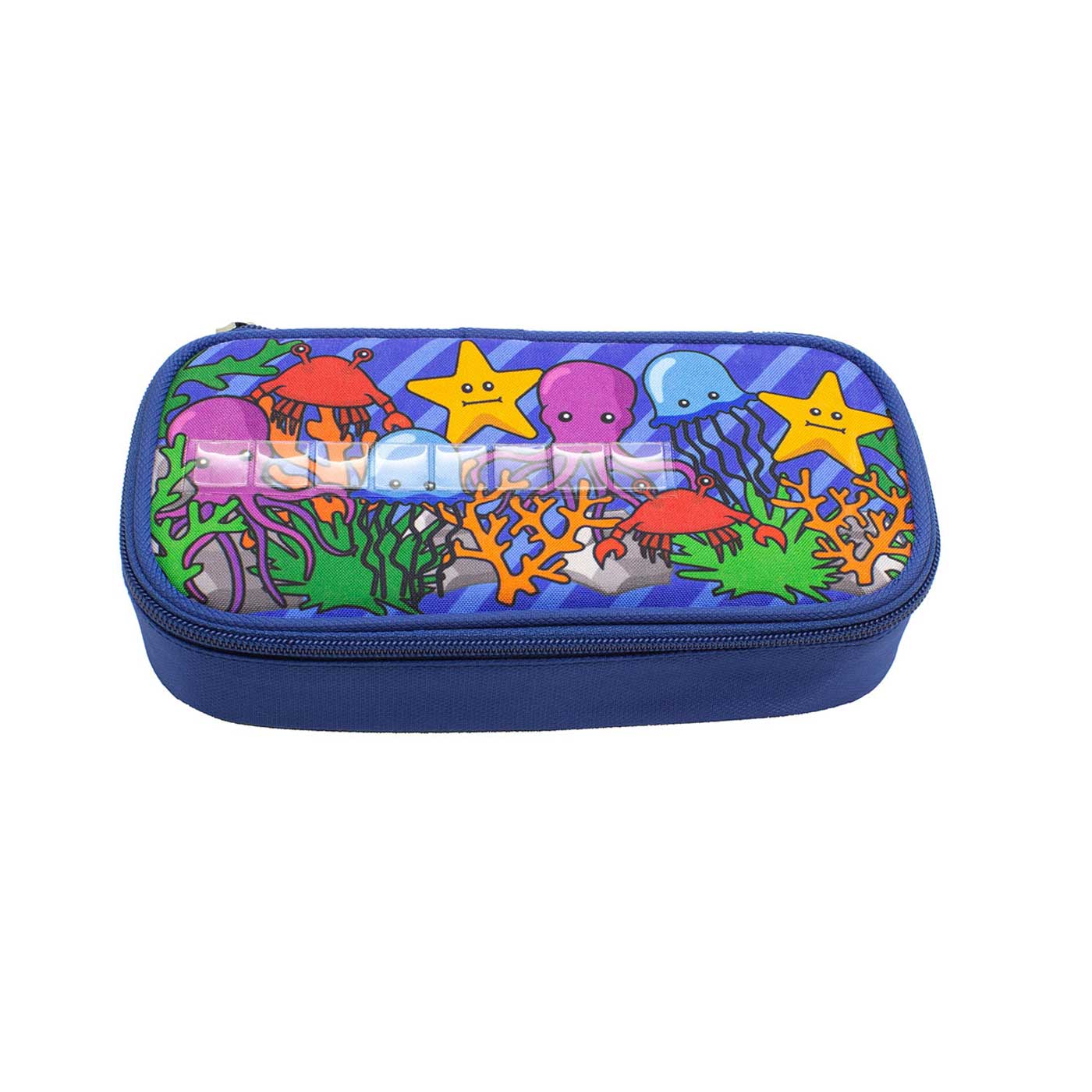 Glitter Critter Pencil Case NameMe! 8 Letter Slots Ocean