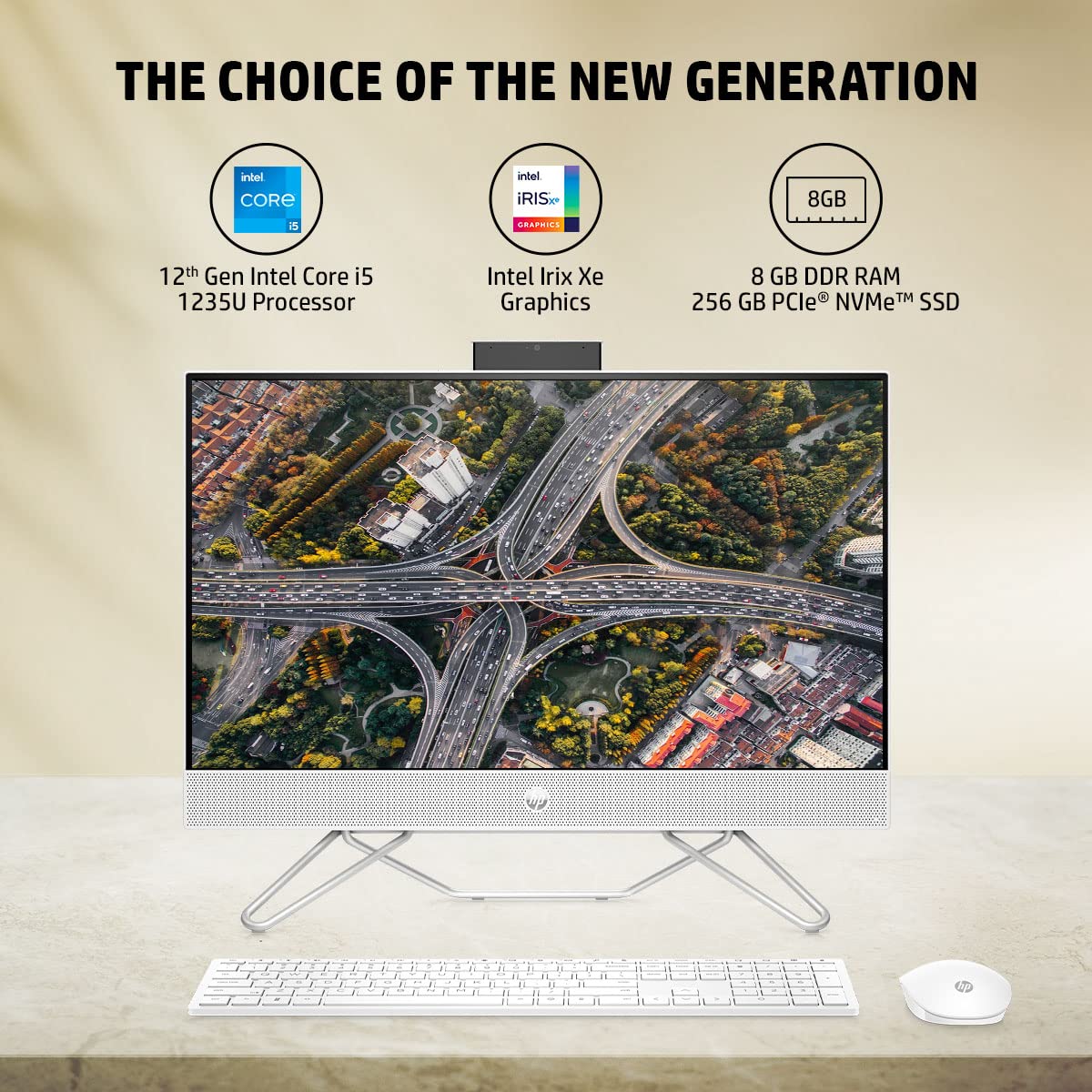 HP PC 24" HD Screen 12th Gen Intel® Core™ 8GB RAM 512GB Win 11 Home