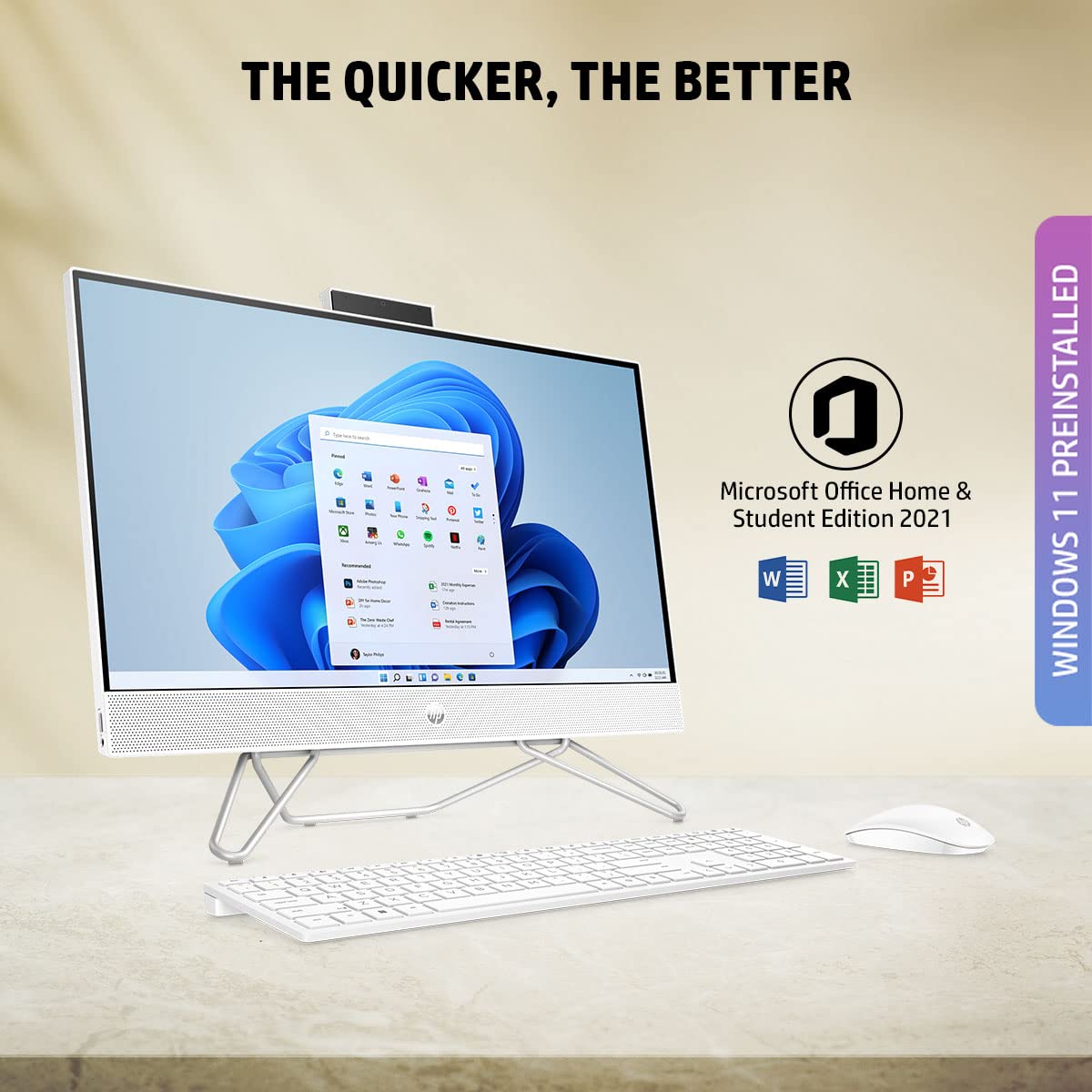 HP PC 24" HD Screen 12th Gen Intel® Core™ 8GB RAM 512GB Win 11 Home