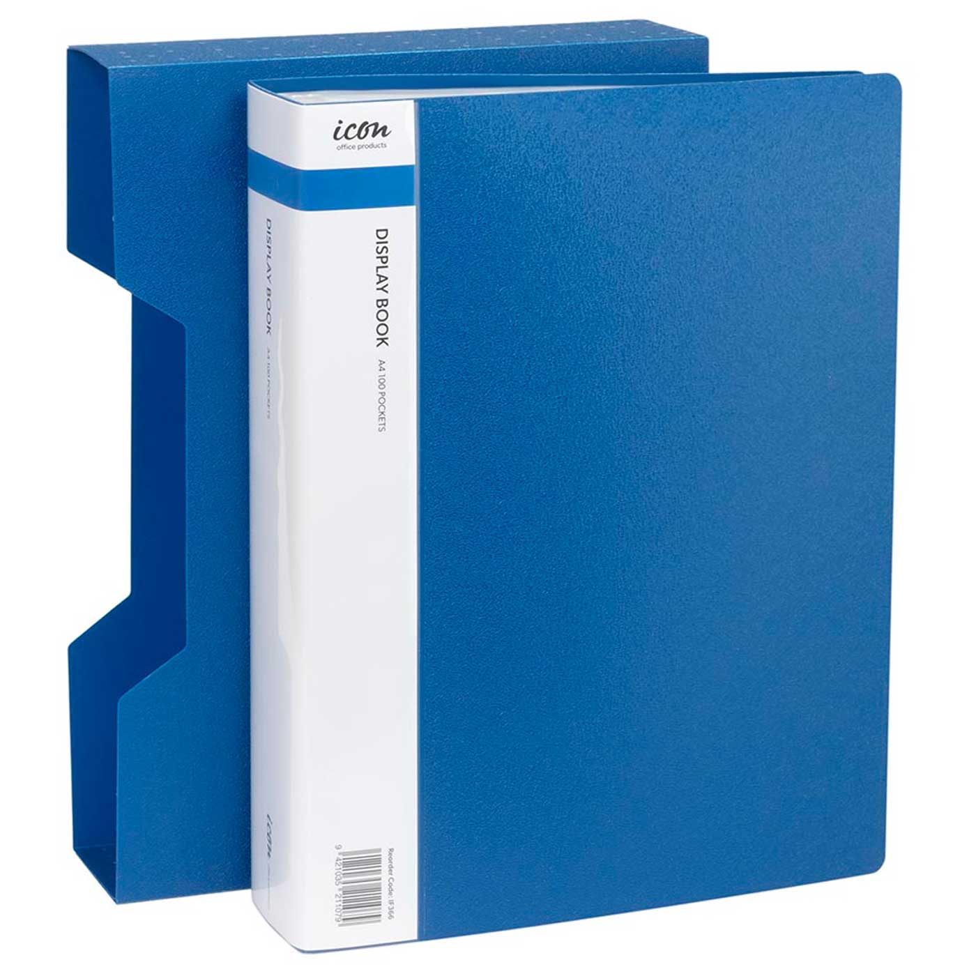 Icon Display Book A4 100 Pocket Blue